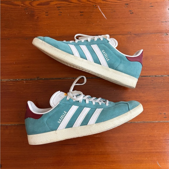adidas Other - Adidas Gazelle Arctic Fusion Burgundy Teal Suede Athletic Sneakers Sz 10 ❤️🍄